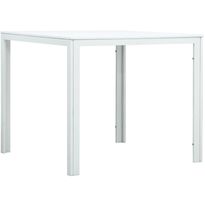 Sohvapöytä valkoinen 78x78x74 cm hdpe puutyyli