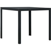 Sohvapöytä musta 78x78x74 cm hdpe puutyyli