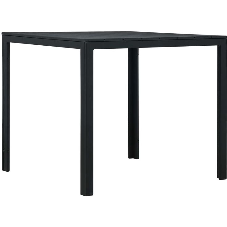 Sohvapöytä musta 78x78x74 cm hdpe puutyyli_1