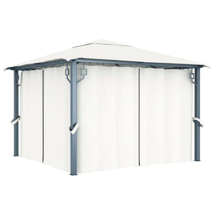 Paviljonki verhoilla, 300x300cm, alumiini, kerma