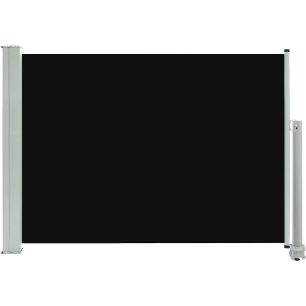 Sisäänvedettävä terassin sivumarkiisi, 80x300 cm, musta