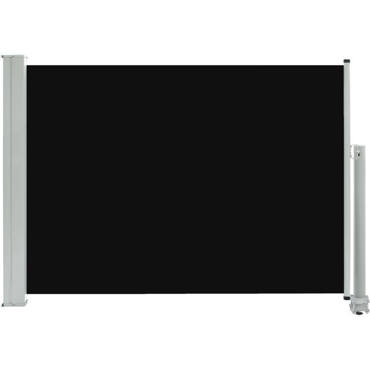 Sisäänvedettävä terassin sivumarkiisi, 80x300 cm, musta