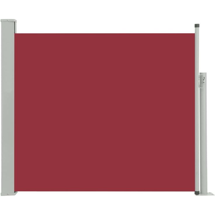 Sisäänvedettävä terassin sivumarkiisi, 100x300 cm, punainen