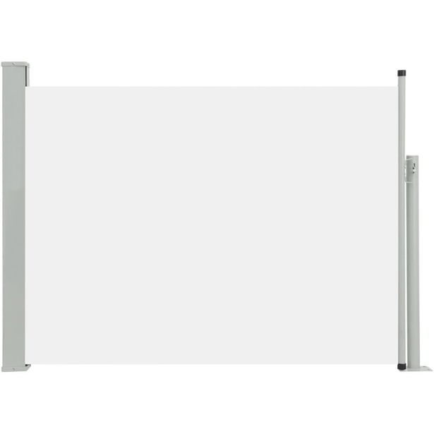 Sisäänvedettävä terassin sivumarkiisi, 120x500 cm, kerma