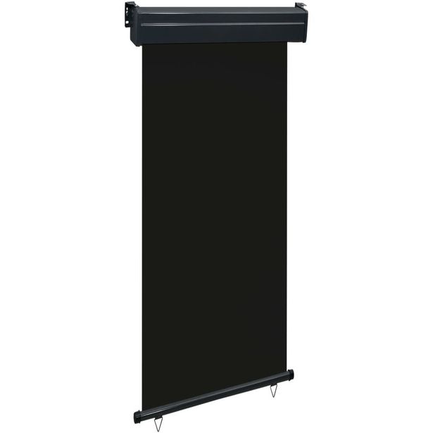 Parvekkeen sivumarkiisi, 100x250 cm, musta