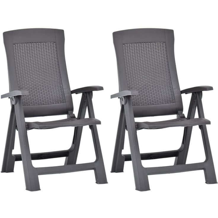 Puutarhan nojatuolit 2 kpl, 59x67x106 cm, muovi mokka