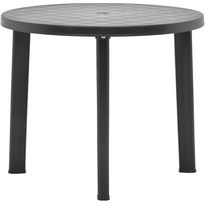 Puutarhapöytä antrasiitti, 89 cm, muovi