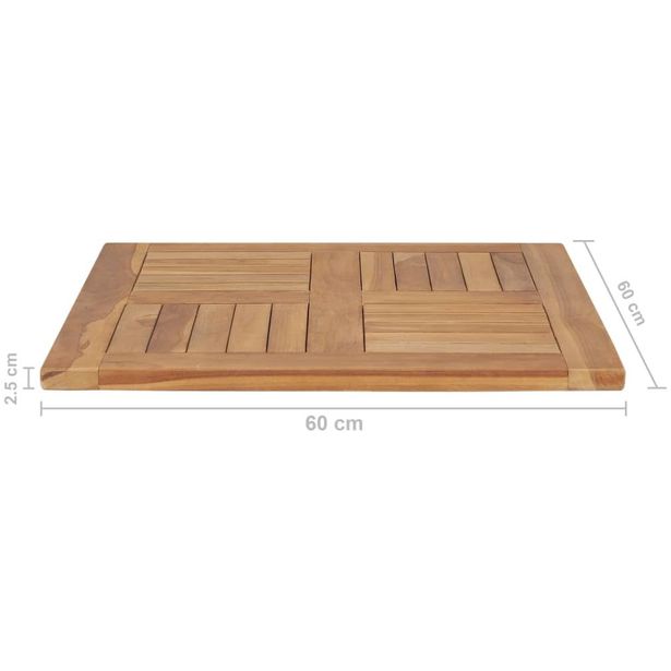 Pöytälevy täysi tiikki 60x60x2,5 cm_1