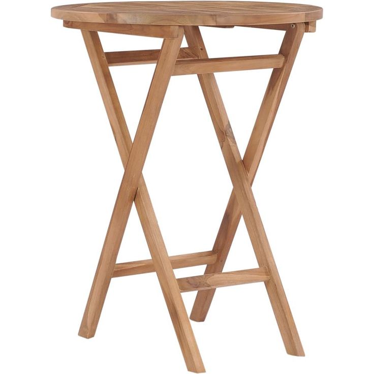 Kokoontaittuva puutarhapöytä 60 cm täysi tiikki_1
