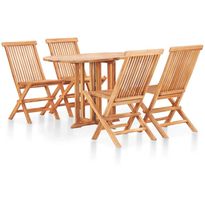 5-osainen kokoontaitettava ulkoruokailuryhmä, tiikki