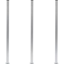 Aitatolpat, 3kpl, alumiini, 185cm