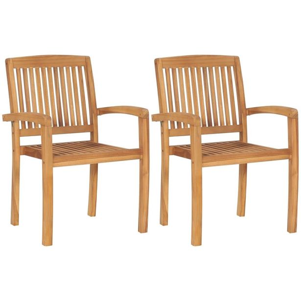 Pinottavat puutarhan ruokatuolit 2 kpl, 60x57.5x90 cm, tiikki