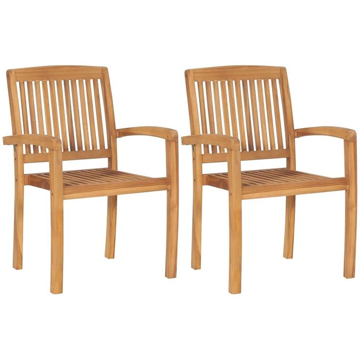 Pinottavat puutarhan ruokatuolit 2 kpl, 60x57.5x90 cm, tiikki