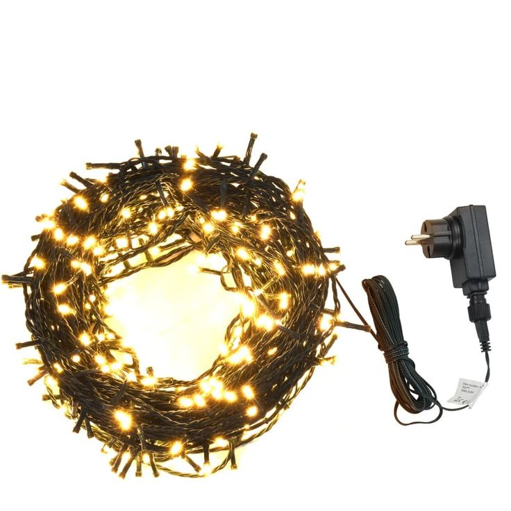 Valonauha, 600 LED-valoa, 60 m, 8 valoefektiä IP44, lämmin valkoinen