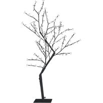 Valopuu, 128 lämpimän valkoista LED-valoa, kirsikankukka, 120cm
