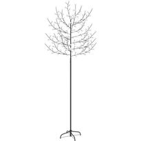 Valopuu, 220 lämpimän valkoista LED-valoa, kirsikankukka, 220cm