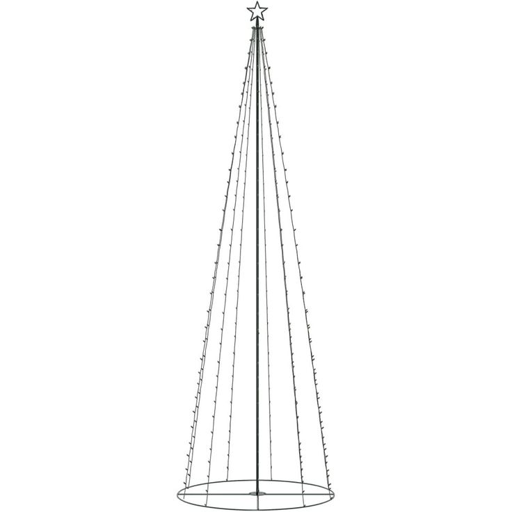 Kartiojoulukuusi, 330 lämpimän valkoista LED-valoa, 100x300cm