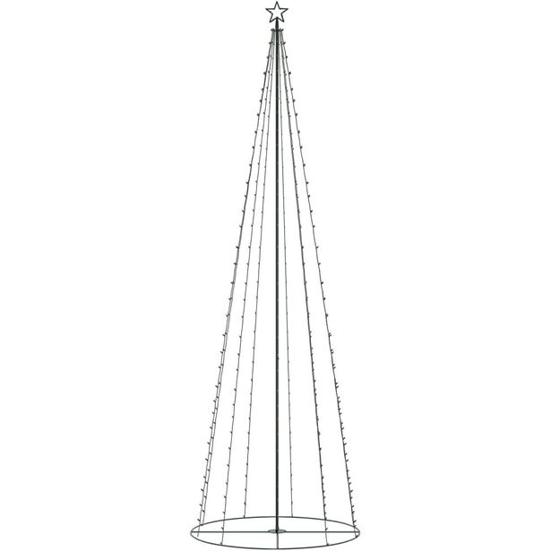 Kartiojoulukuusi, 330 moniväristä LED-valoa, 100x300cm