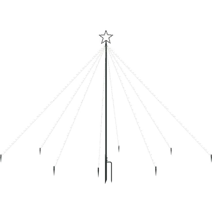 Joulukuusen valot sisä-/ulkokäyttöön, 400 LED-valoa, 2,5 m