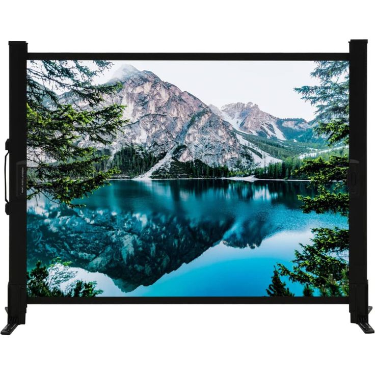 Vaakasuora valkokangas työpöydälle, 40" 4:3, 65x106 cm
