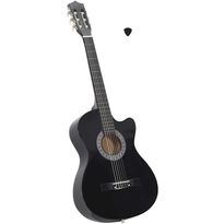 Kitara FinePRICE, musta, 12-osainen, 38&quot;, 6-kielinen, cutaway, setti