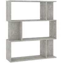 Kirjahylly/tilanjakaja betoninharmaa, 80x24x96 cm