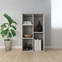 Kirjahylly/senkki betoninharmaa 45x25x80 cm lastulevy