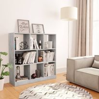 Kirjahylly betoninharmaa 97,5x29,5x100 cm lastulevy