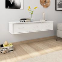 Seinälaatikkohylly korkeak. valkoinen 90x26x18,5cm lastulevy