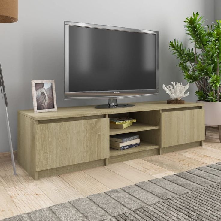 Tv-taso sonoma-tammi 140x40x35,5 cm lastulevy_1