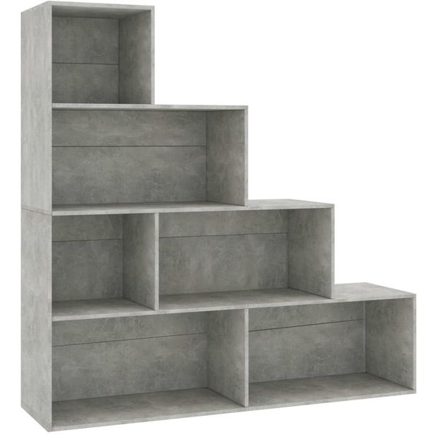 Kirjahylly/tilanjakaja betoninharmaa, 155x24x160 cm