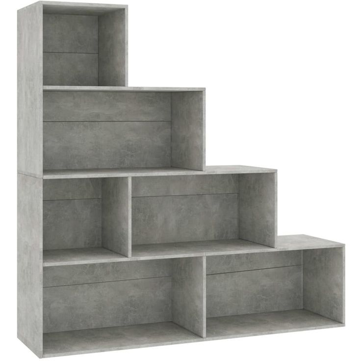 Kirjahylly/tilanjakaja betoninharmaa, 155x24x160 cm