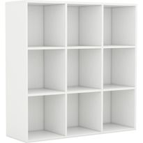 Kirjahylly, 98x30x98 cm, valkoinen, lastulevy