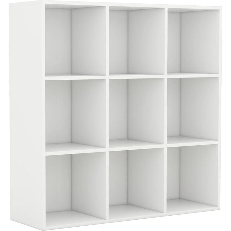 Kirjahylly valkoinen, 98x30x98 cm, lastulevy