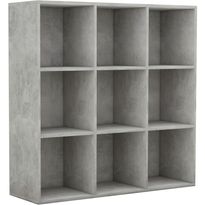 Kirjahylly betoninharmaa, 98x30x98 cm, lastulevy
