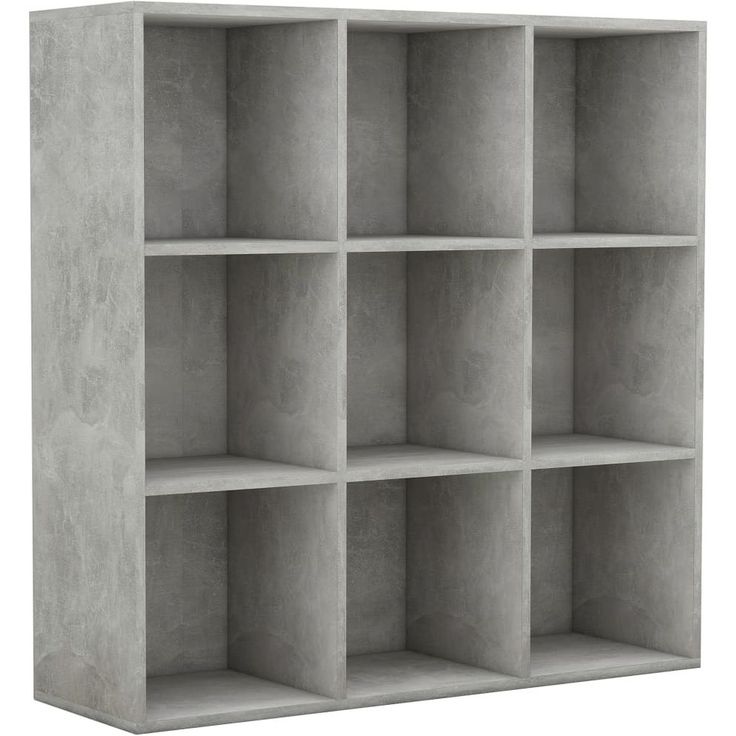 Kirjahylly betoninharmaa, 98x30x98 cm, lastulevy