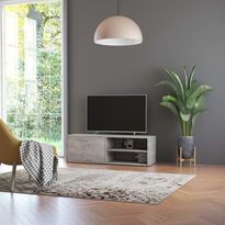 Tv-taso betoninharmaa 120x34x37 cm lastulevy
