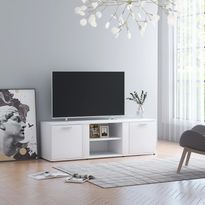 Tv-taso valkoinen 120x34x37 cm lastulevy