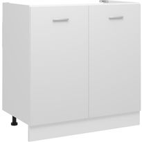 Allaskaappi valkoinen 80x46x81,5 cm lastulevy