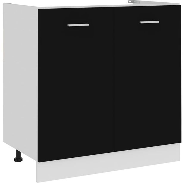 Allaskaappi musta 80x46x81,5 cm lastulevy_1