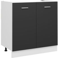 Allaskaappi harmaa 80x46x81,5 cm lastulevy