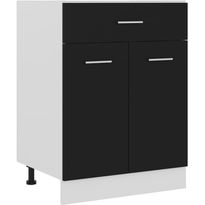 Alalipastokaappi musta 60x46x81,5 cm lastulevy
