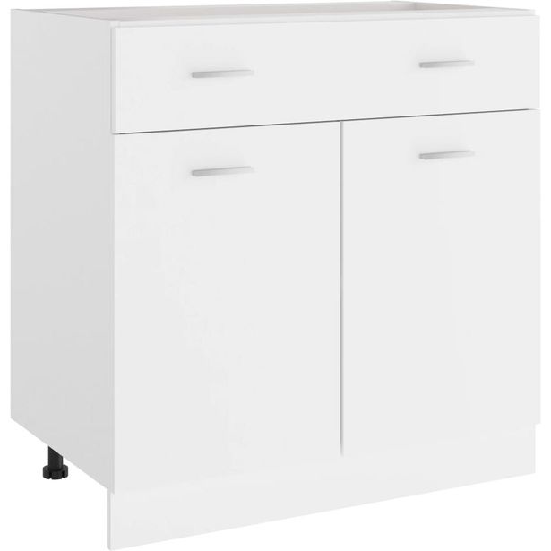 Alalipastokaappi valkoinen 80x46x81,5 cm lastulevy_1