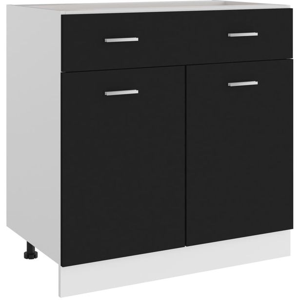 Alalipastokaappi musta 80x46x81,5 cm lastulevy_1