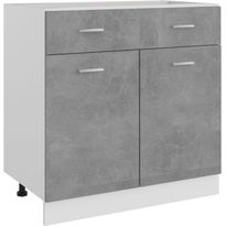 Alalipastokaappi betoninharmaa 80x46x81,5 cm lastulevy