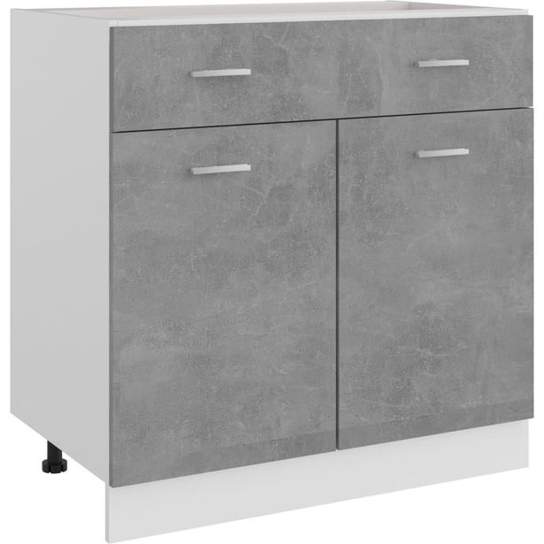 Alalipastokaappi betoninharmaa 80x46x81,5 cm lastulevy_1
