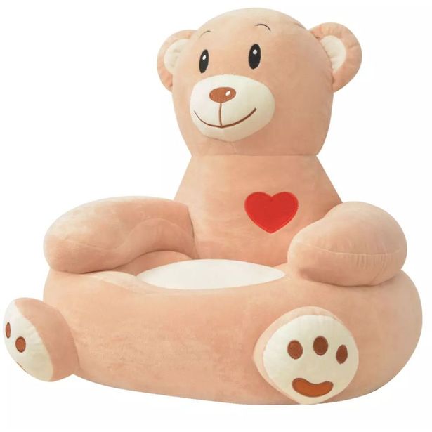 Lasten pehmotuoli karhu ruskea_1