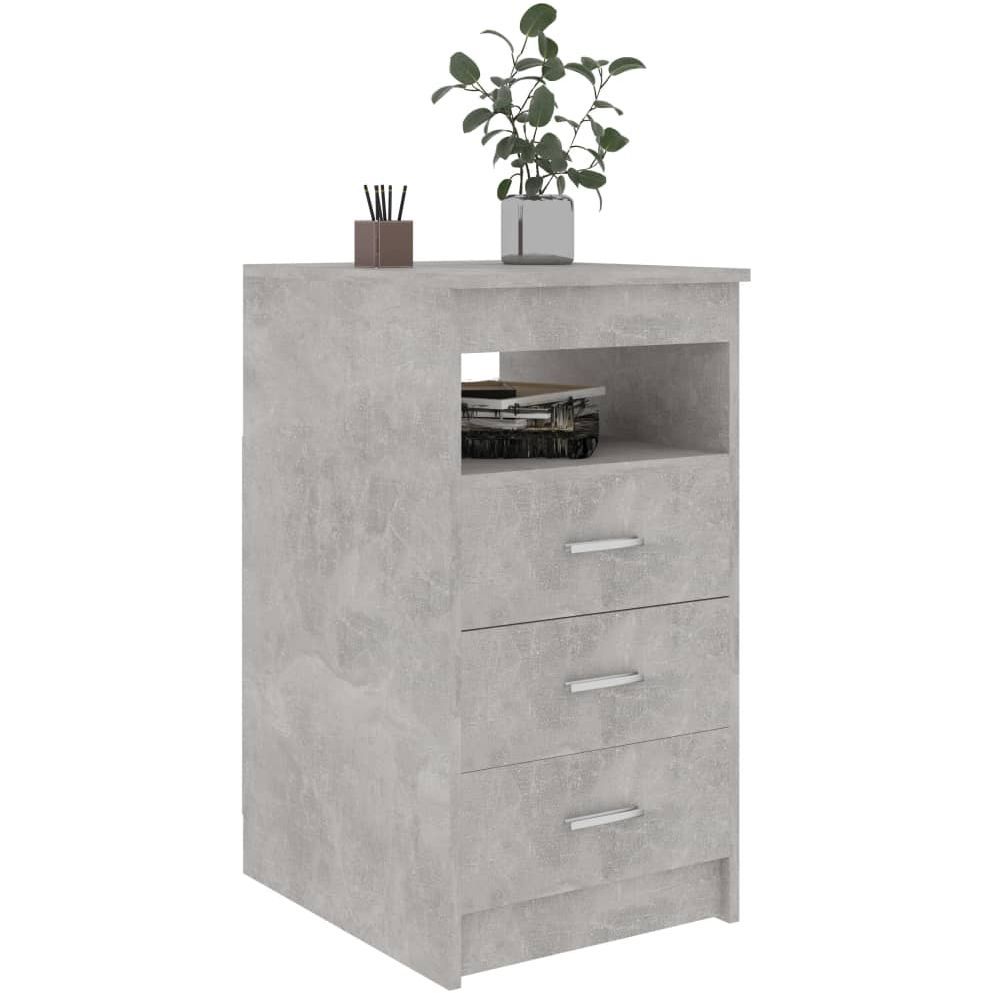 Laatikosto 40x50x76 cm, betoninharmaa lastulevy