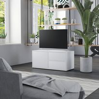 Tv-taso valkoinen 80x34x36 cm lastulevy