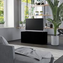 Tv-taso musta 80x34x36 cm lastulevy